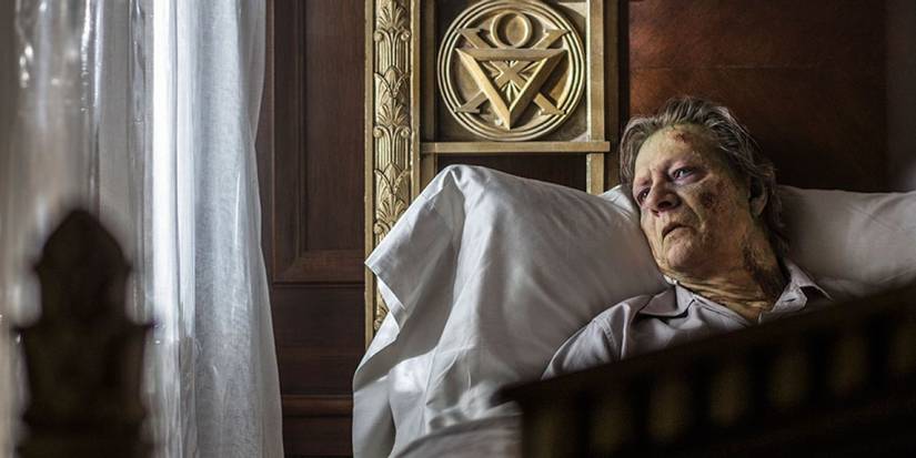 Chris Cooper in The Amazing Spider-Man 2 as Norman Osborn sick in Bed
