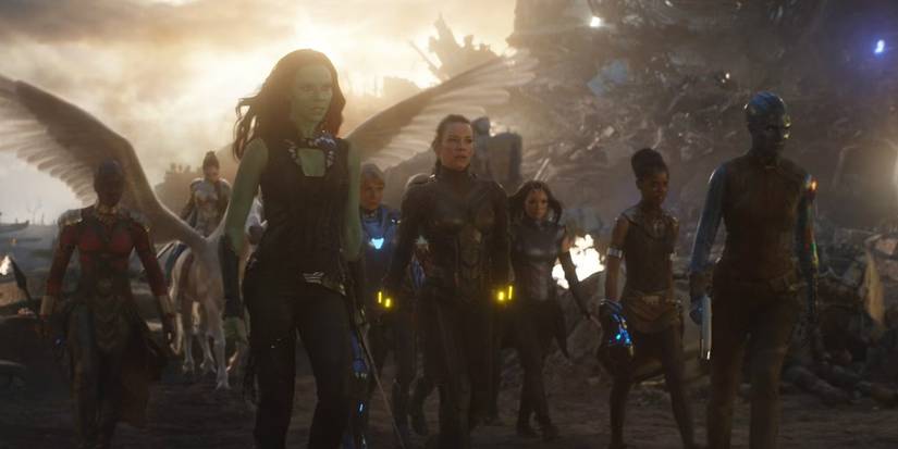 The female Avengers prepare for battle in Marvel's Avengers: Endgame.