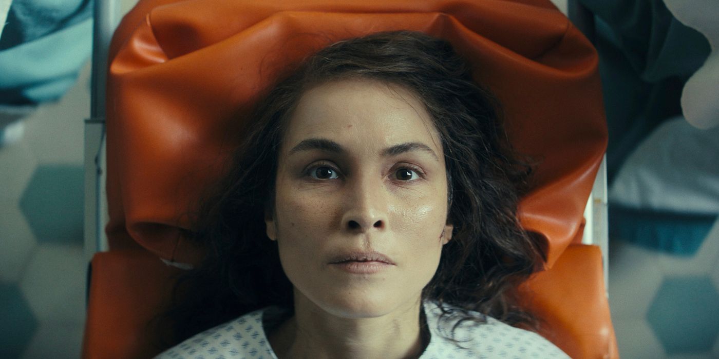 Noomi Rapace lays on a gurney in Constellation Season 1, Episode 8 
