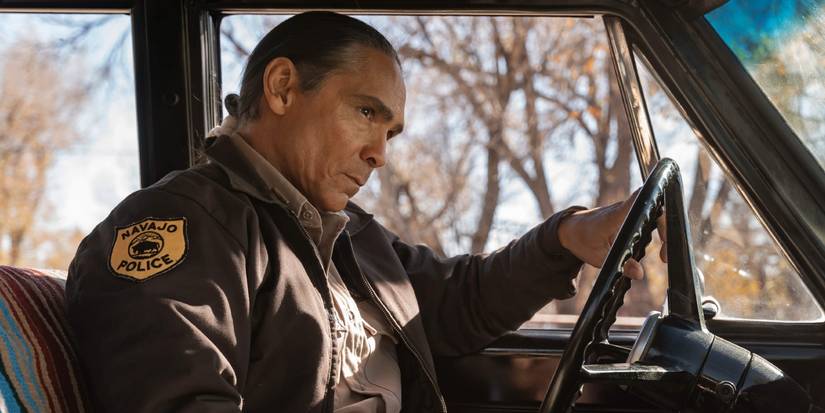 Zahn McClarnon as Joe Leaphorn in Dark Winds 