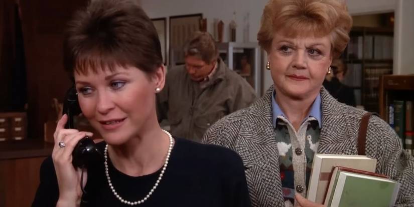 Dee Wallace, Christopher Stone, and Angela Lansbury on a witchy episode of Murder, She Wrote.