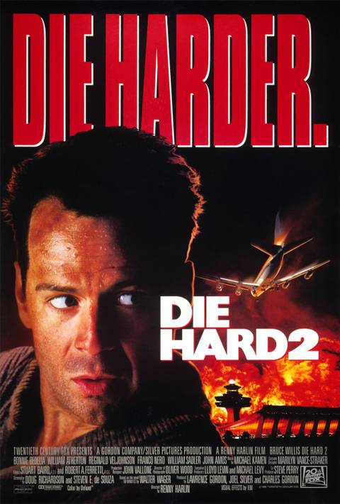 Die Hard 2 poster with Bruce Willis