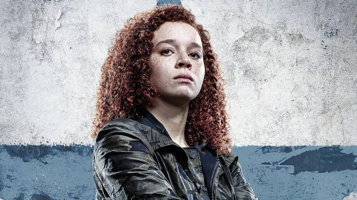 Erin Kellyman as Karli Morgenthau in a poster for The Falcon and the Winter Soldier