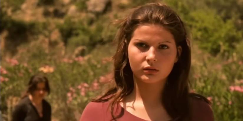 Simonetta Stefanelli as Apollonia Vitelli, standing outside in The Godfather