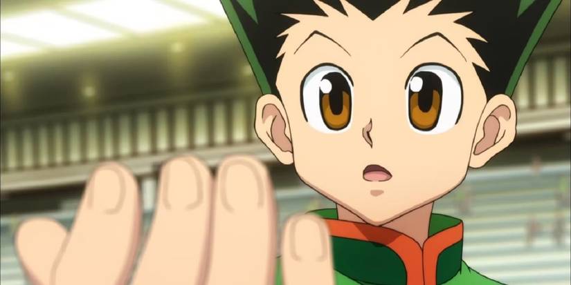 Gon looking surprised in Hunter-X-Hunter.