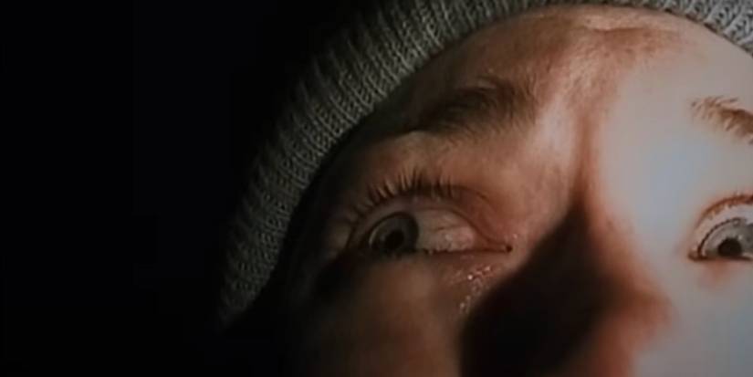 Heather Donahue recording herself crying in The Blair Witch Project (1999).