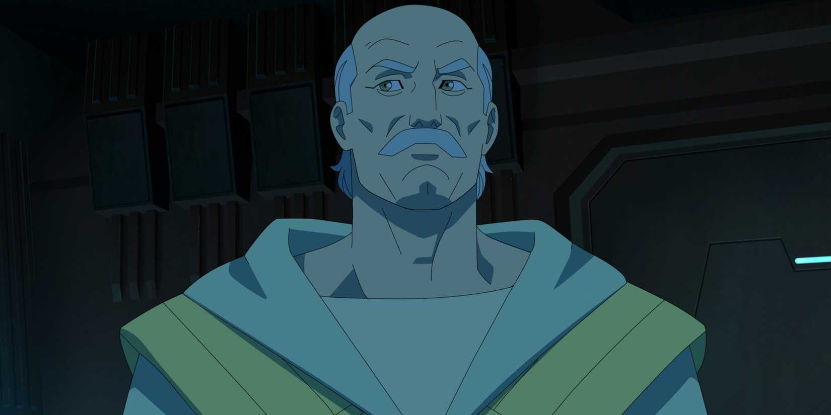 Invincible's Thaedus removes his mustache to reveal he is a Viltrumite