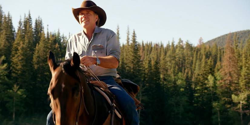 Walt Longmire (Robert Taylor) on horseback in the Longmire series finale Goodbye Is Always Implied.