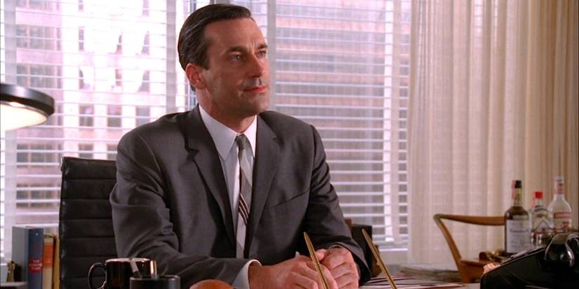 Don Draper (Jon Hamm) sits at his desk in 'Mad Men' Season 4, Episode 7 "The Suitcase".