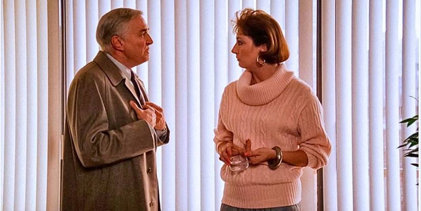Martin Landau and Anjelica Huston disagree in Crimes and Misdemeanors.