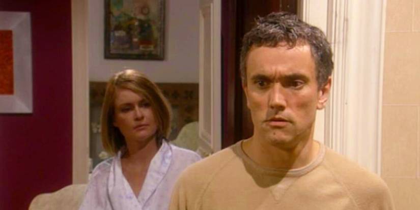 Sally (Kate Isitt) and Patrick (Ben Miles) in Coupling
