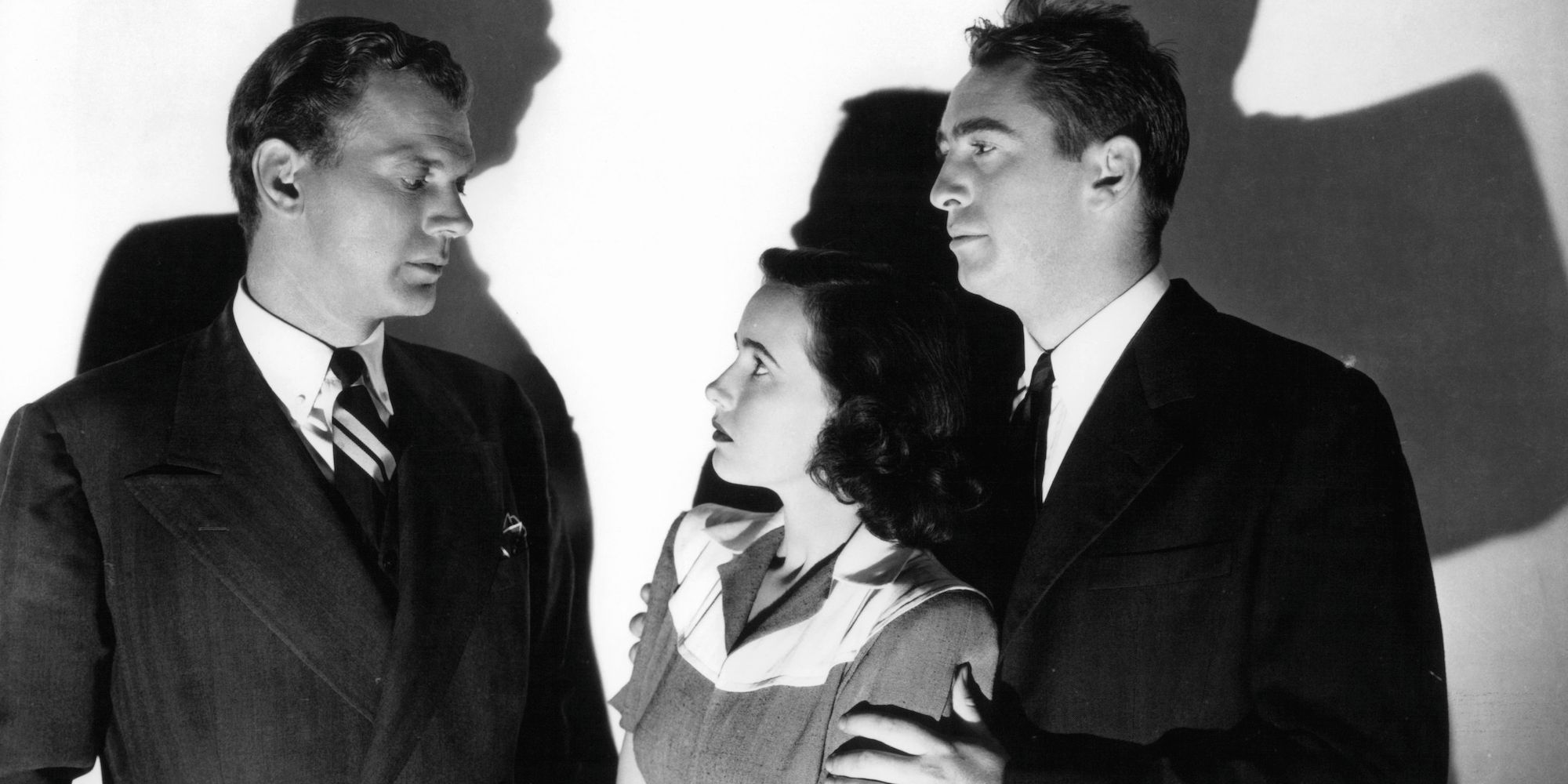 Joseph Cotten, Teresa Wright, and Macdonald Carey in Shadow of a Doubt
