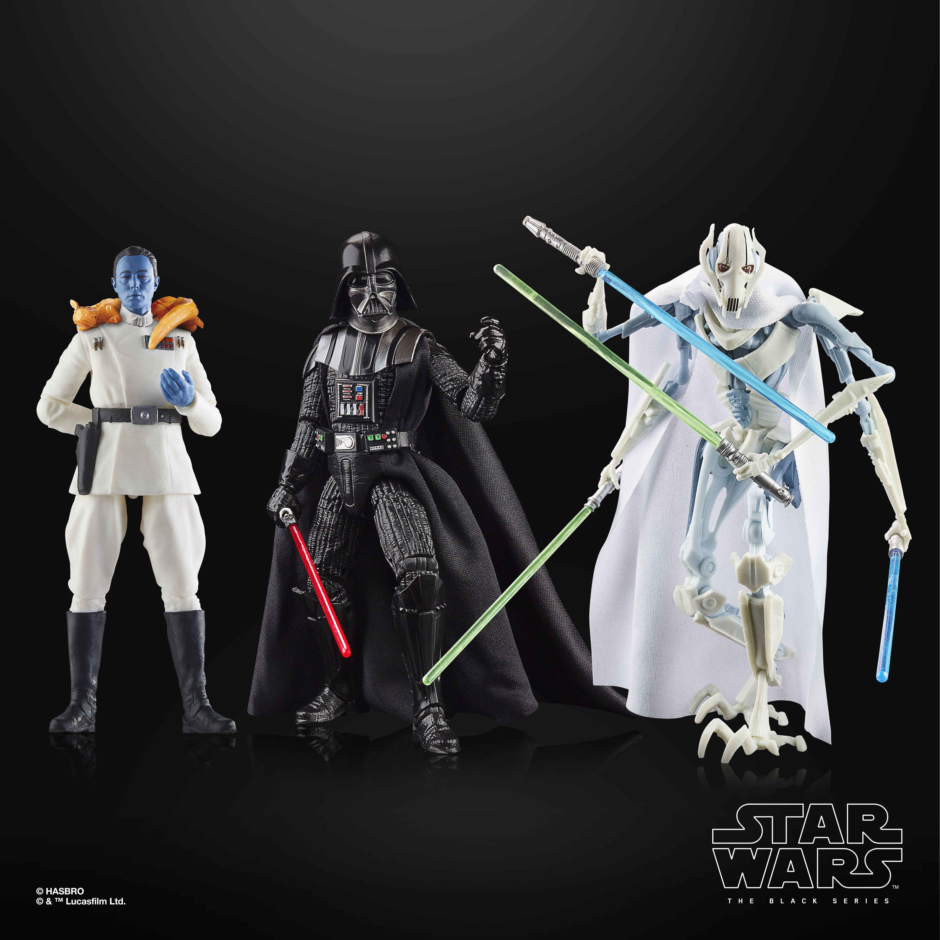 Star Wars — Vader, Thrawn & Grievous Get New Black Series Three-Pack