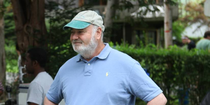 Rob Reiner on the set of his movie The Magic of Belle Isle