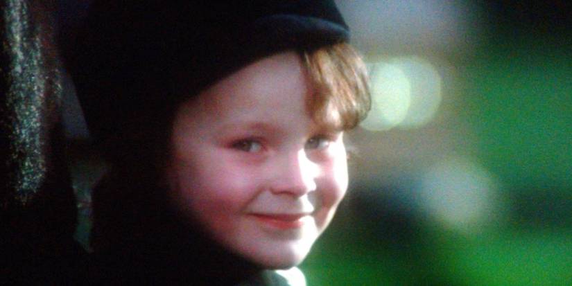 Damien looks back with a smile in the final scene of 'The Omen'