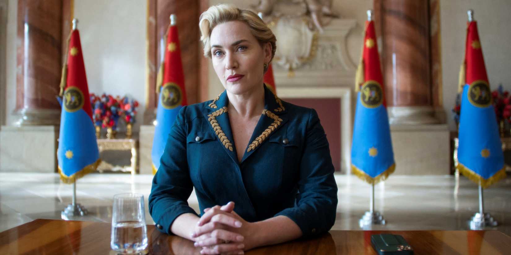 Kate Winslet as Chancellor Elena Vernham in HBO's The Regime