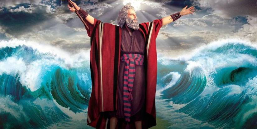 Moses spreading his arms in The Ten Commandments 1956