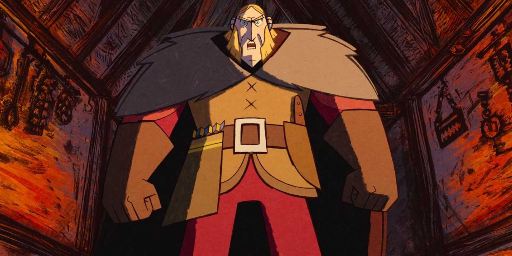 An angry-looking man in Wolfwalkers