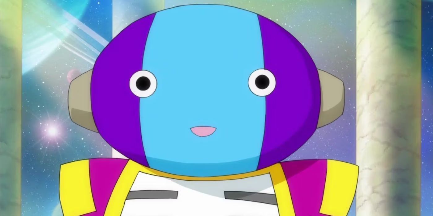Close-up shot of Zeno smiling in Dragon Ball Super