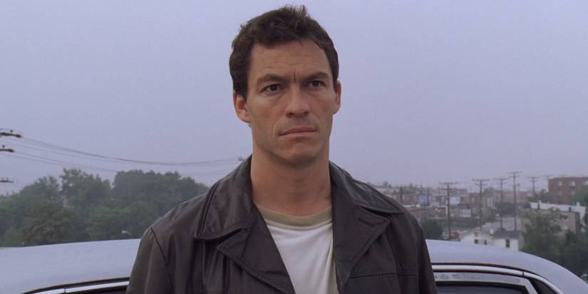 Dominic Westas Jimmy McNulty in front of his car in '-30-' from 'The Wire'