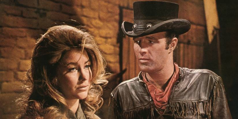 James Caan as Mississippi and Michele Carey as Joey MacDonald in El Dorado