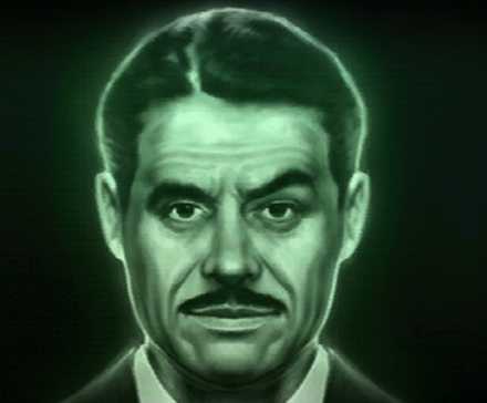 Mr. House projection in 'Fallout: New Vegas'