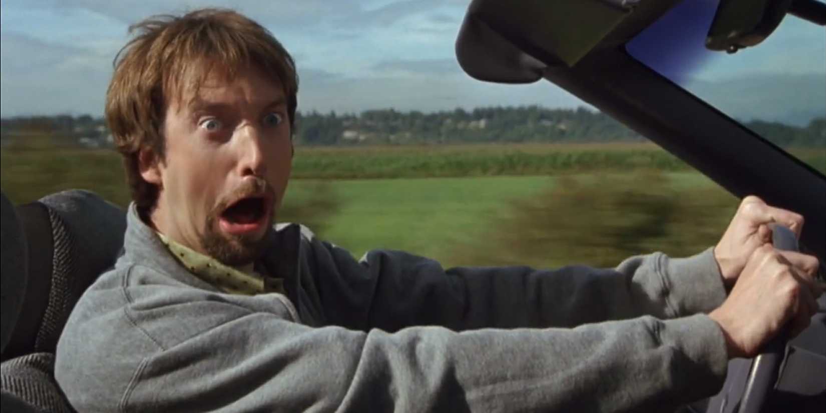 Tom Green in a car in 'Freddy Got Fingered'