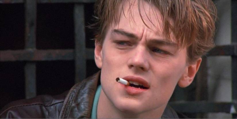 Leonardo DiCaprio as Jim Carroll smoking and looking to the distance in The Basketball Diaries.