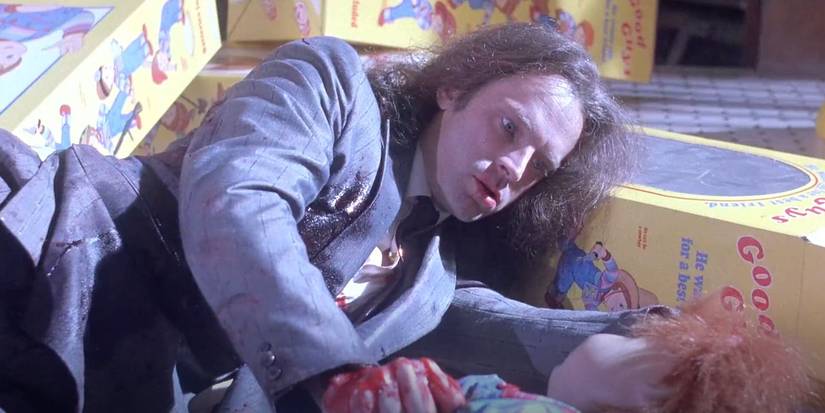 Charles Lee Ray transfers his soul into a doll in Child's Play (1988).