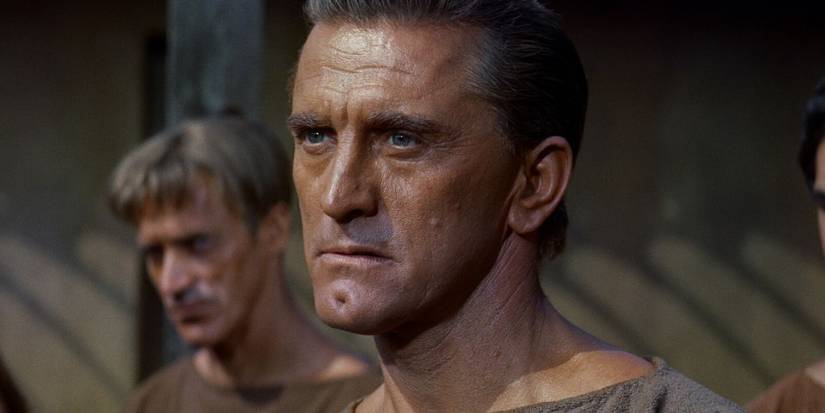 Spartacus looking intently ahead in Spartacus