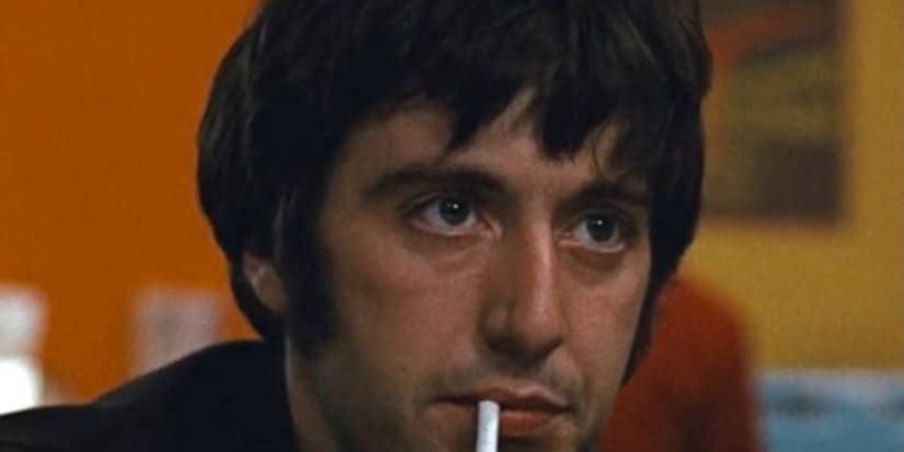 Al Pacino in his first starring role as Bobby in 'The Panic In Needle Park' smokes a cigarette in a cafe
