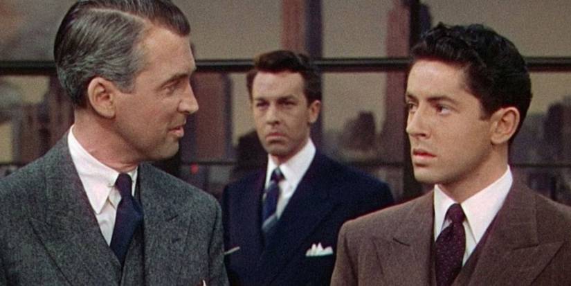 Jimmy Stewart and Farley Granger in 'Rope'
