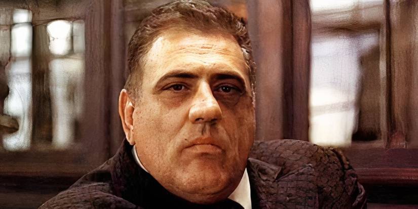 A close up of Lenny Montana as Luca Brasi in The Godfather