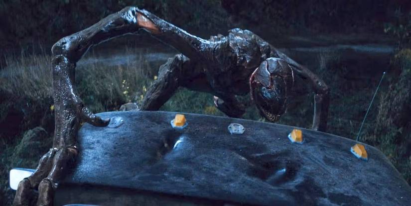 The alien attacks in 'A Quiet Place'