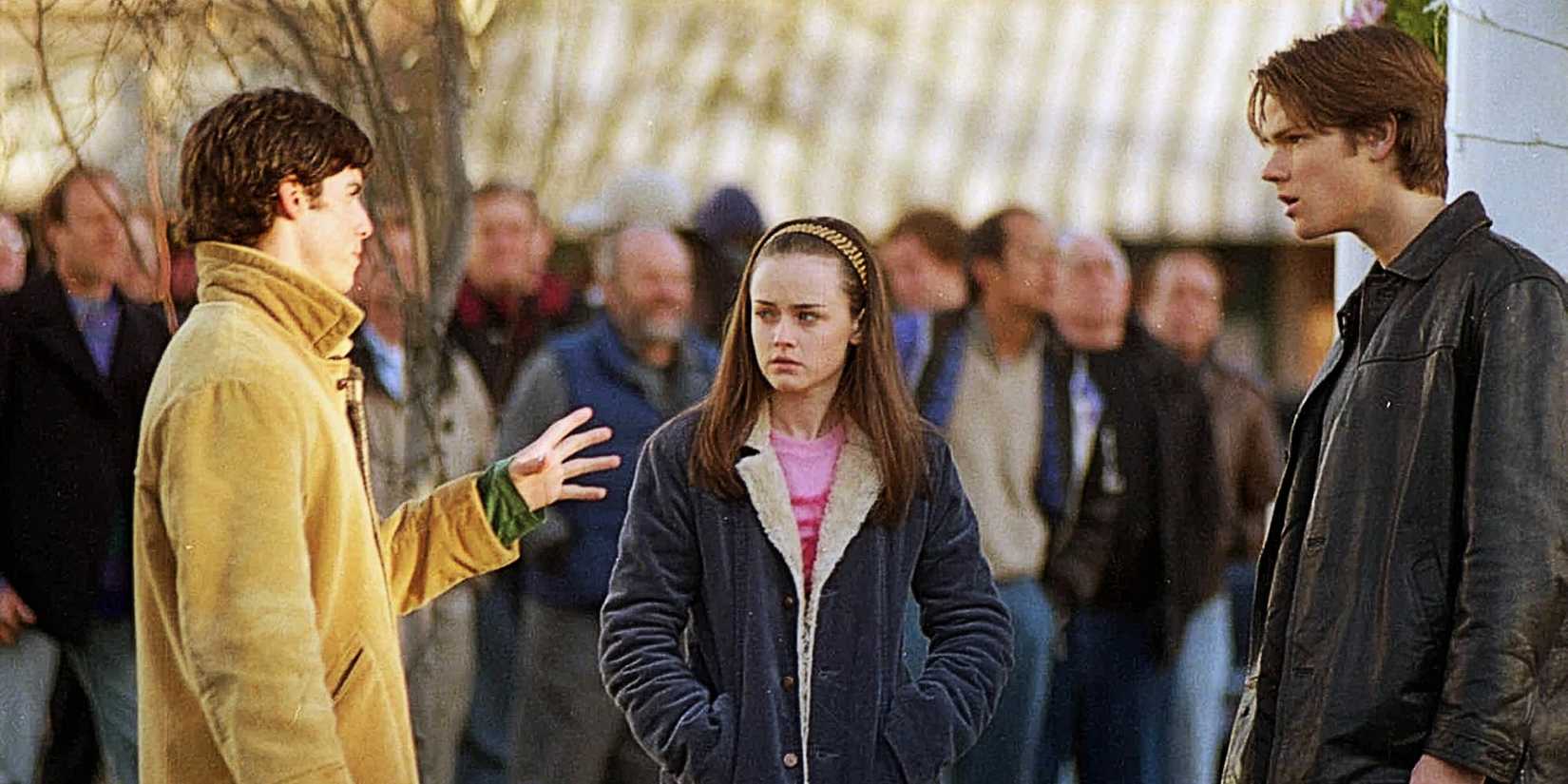 Rory, Jess, and Dean in Gilmore Girls.