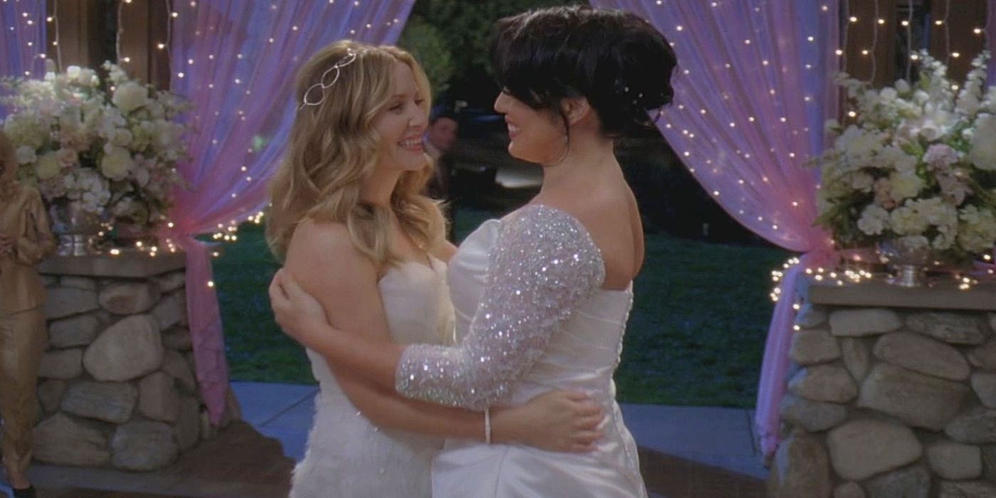 callie's wedding dress grey's anatomy Grey's Anatomy had sooo many beautiful brides. Let's take a look  again...which dress do you like the most?  : r/greysanatomy