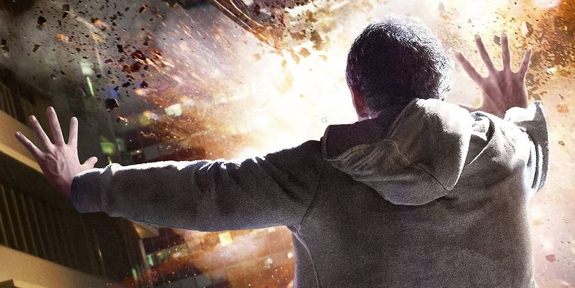 Matt Garrety, played by Alex Russell, uses his powers to contain an explosion in 'Chronicle.'