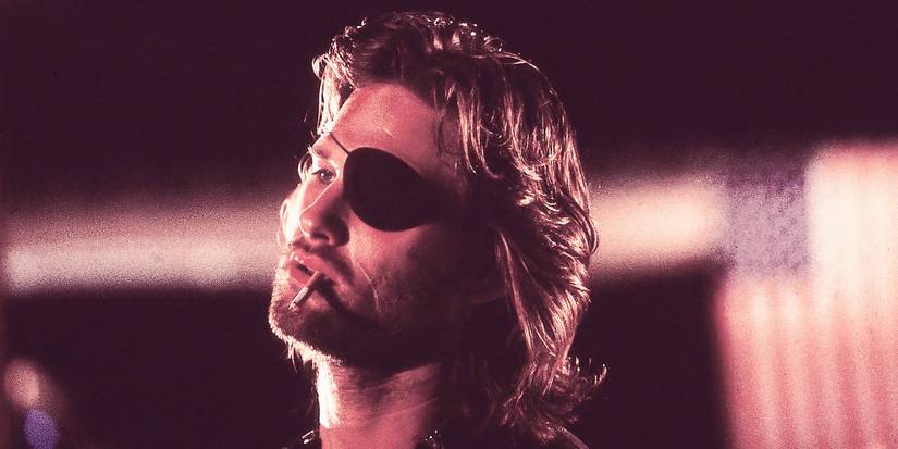 Kurt Russell as Snake Plissken with a cigarette hanging from his mouth in Escape From New York