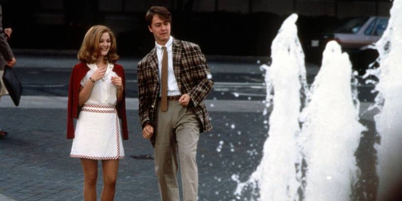 Drew Barrymore and Edward Norton in a scene from the 1996 musical film Everyone Says I Love You