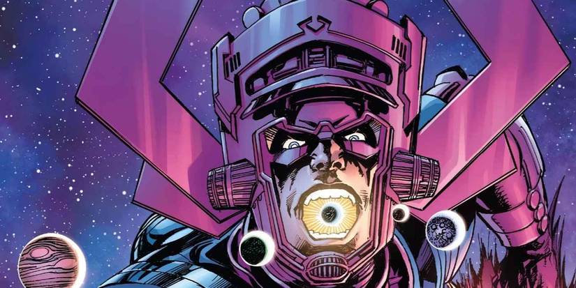 Galactus swallowing planets in artwork from Marvel Comics