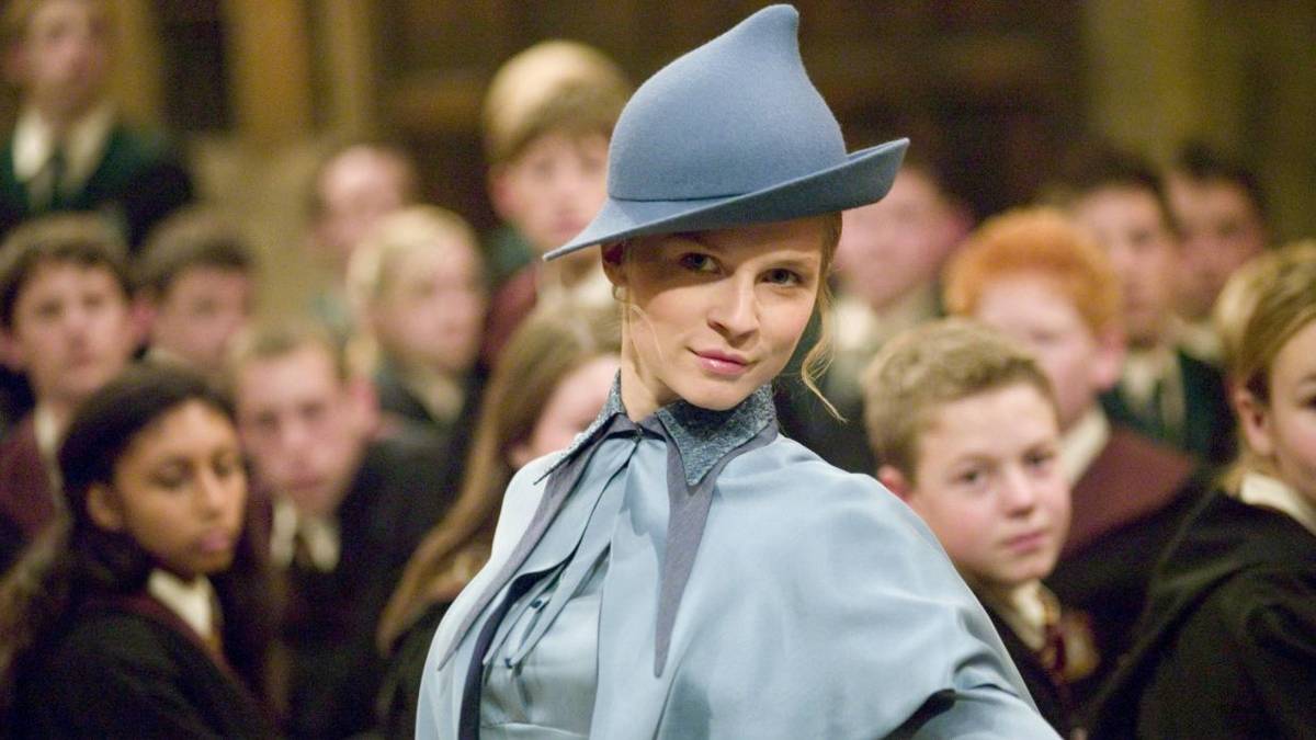 Fleur Delacour smiling & dancing at the Hogwarts Great Hall in Harry Potter and the Goblet of Fire