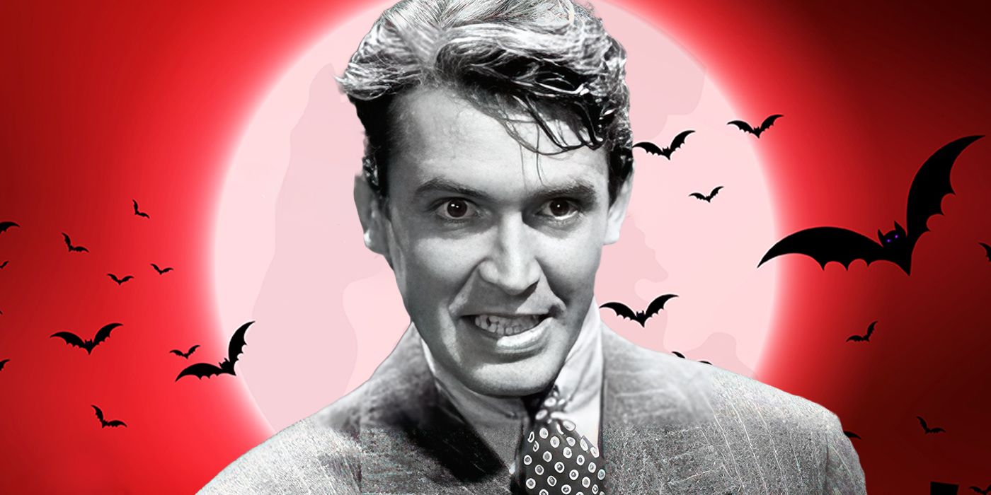 A custom image of Jimmy Stewart smiling in an unhinged way in After the Thin Man