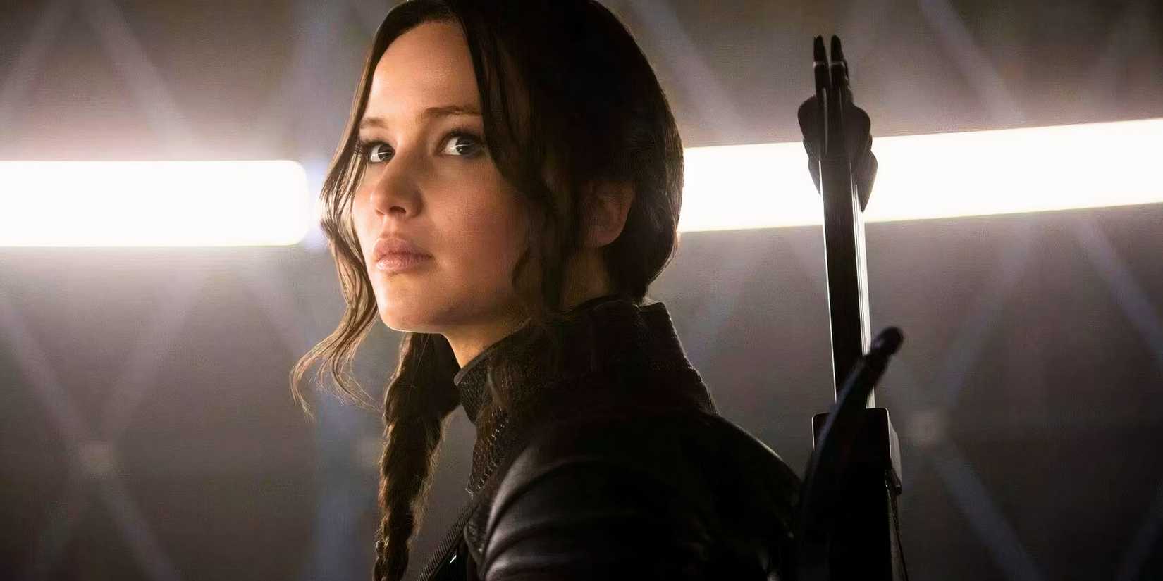 Katniss entrant dans l'arène dans «The Hunger Games»