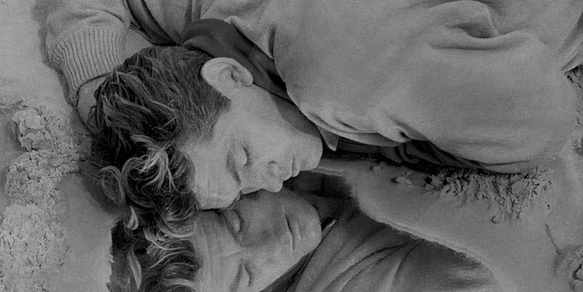 Orpheus lying next to a lake in 'Orpheus' (1950)