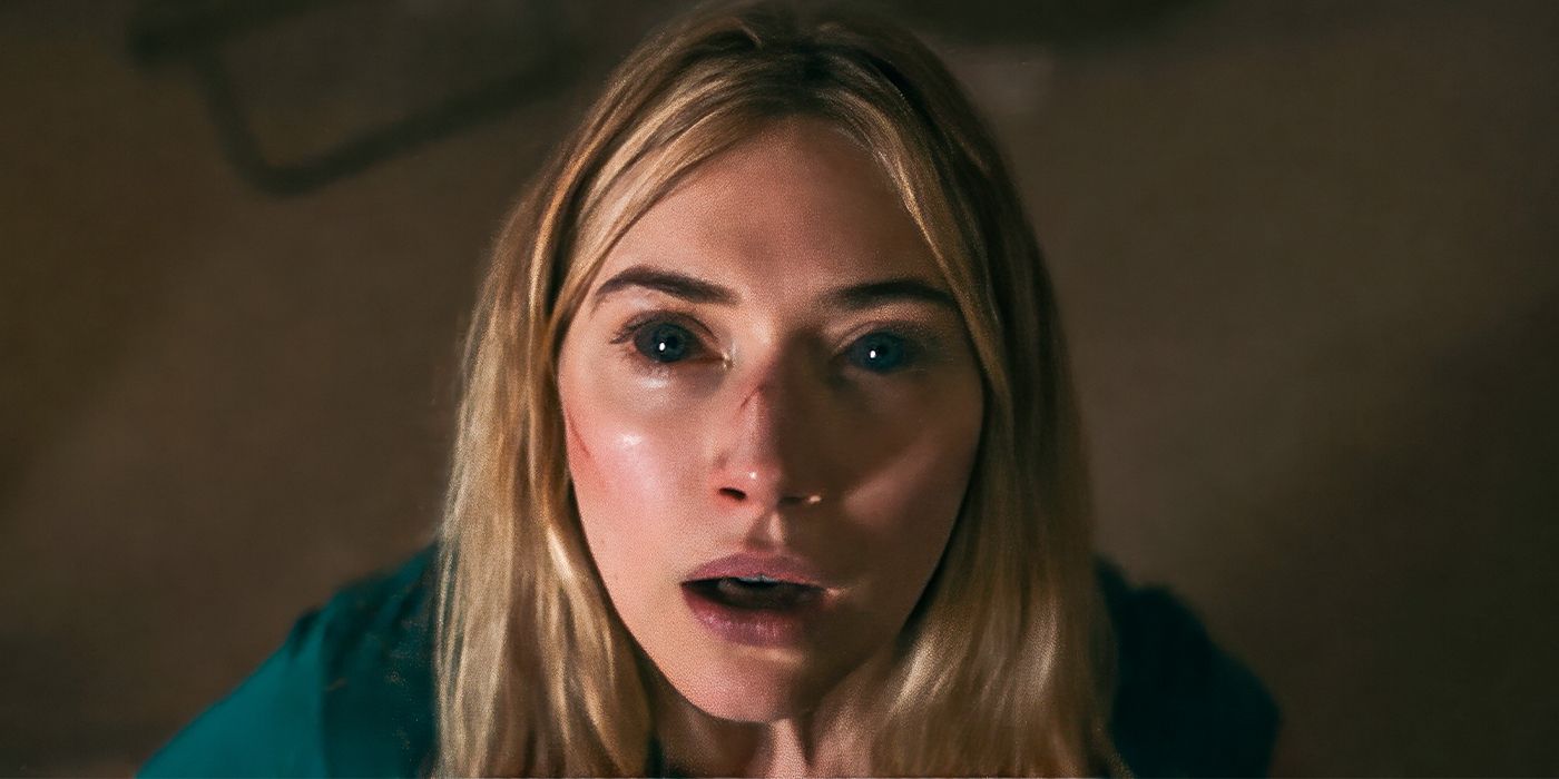 Imogen Poots as Autumn Rivers with black eyes in 'Outer Range' Season 2.