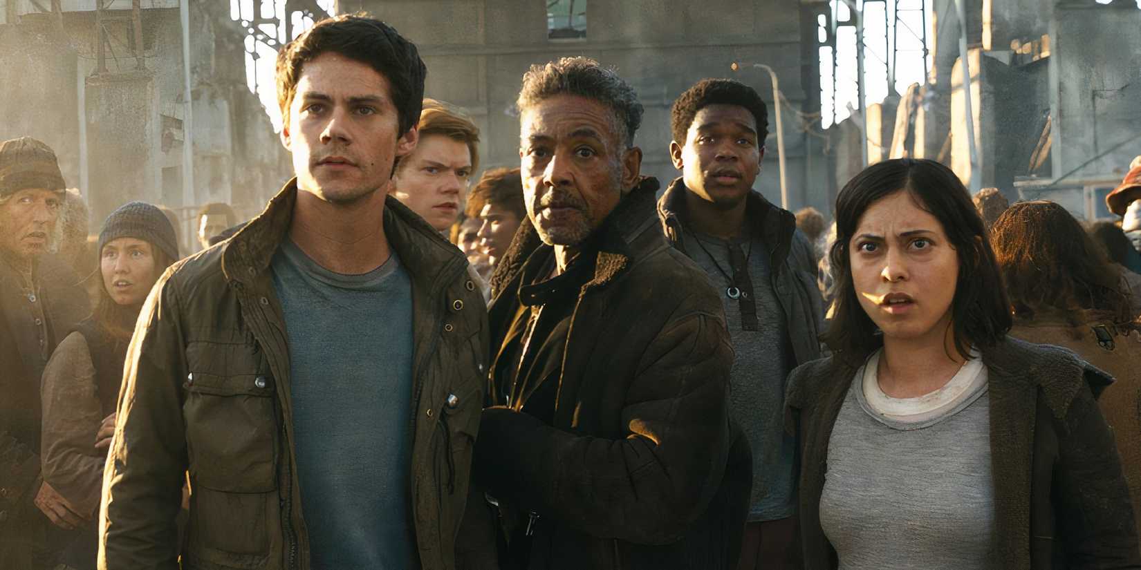 The cast of Maze Runner The Death Cure looks shocked.