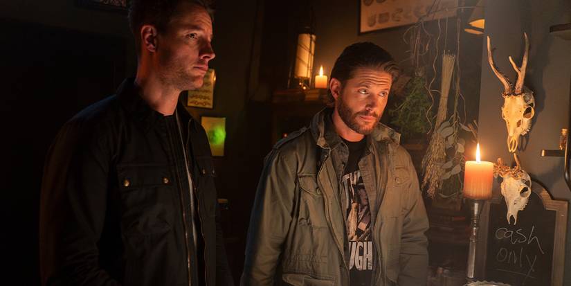 Colter Shaw (Justin Hartley) and Russell Shaw (Jensen Ackles) work a case together in the 'Tracker' episode "Off the Books."