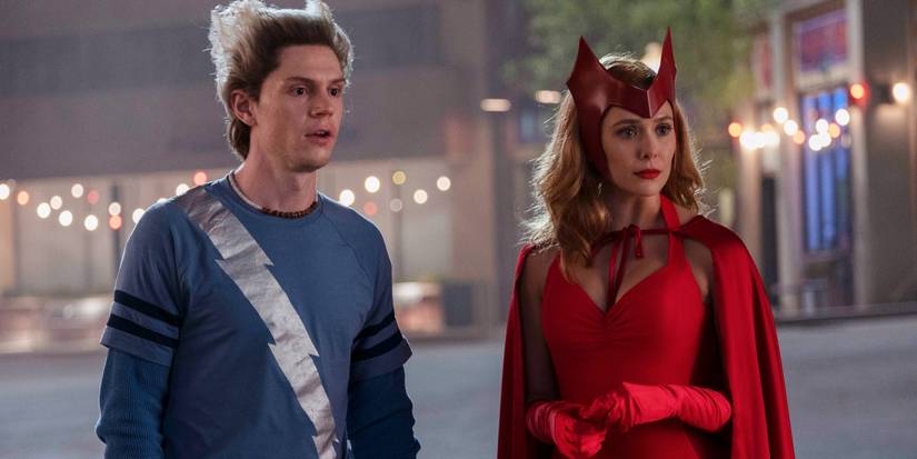 Fake Pietro and Wanda Maximoff dressed as Quicksilver and Scarlet Witch in WandaVision