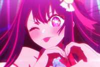 Ai sticking her tongue out in Oshi no ko OP - Idol