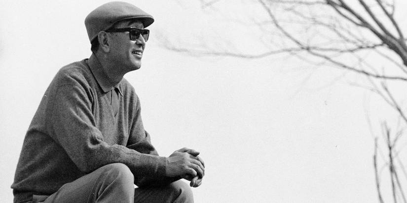 Akira Kurosawa on set of Akahige